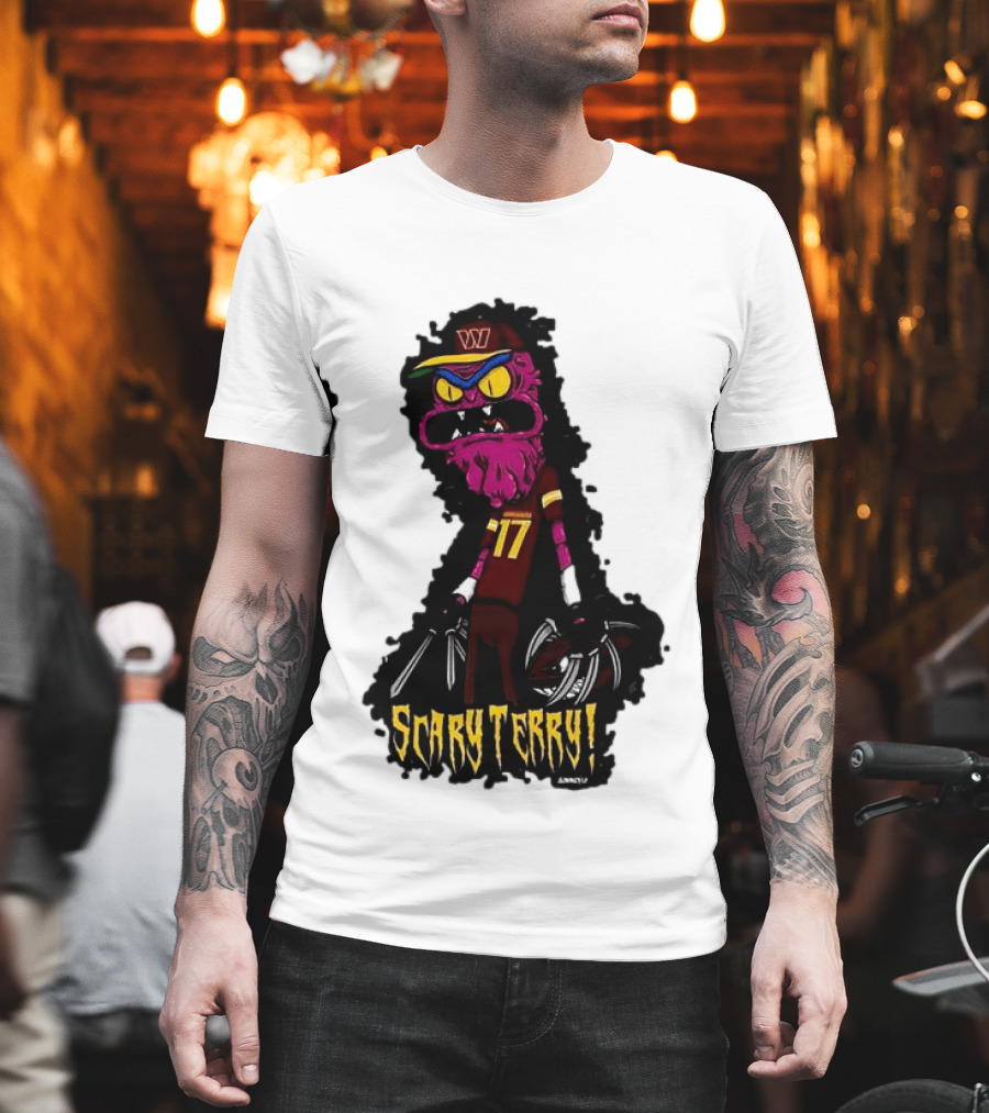 Washington Commanders Scary Terry McLaurin 17 Terrifying Terry T-Shirt