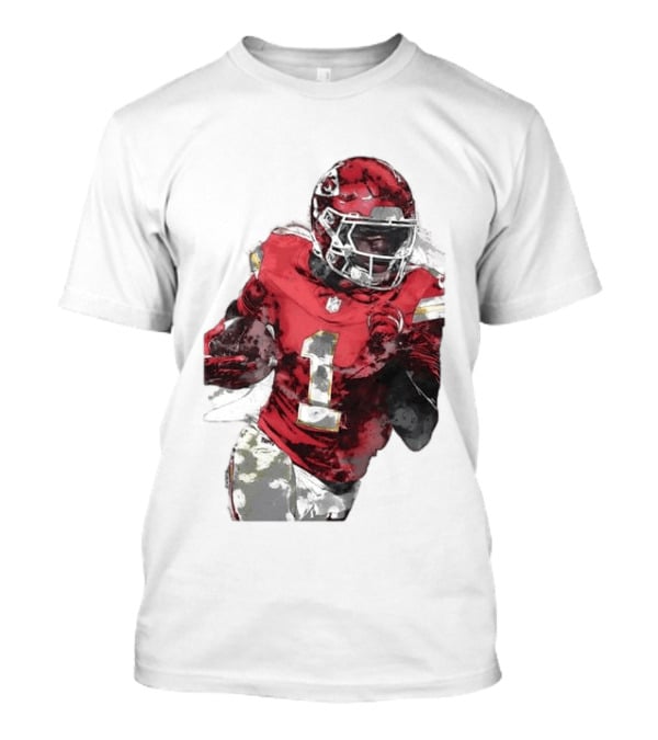 Kansas City Chiefs Xavier Worthy Football Player Number One T-Shirt