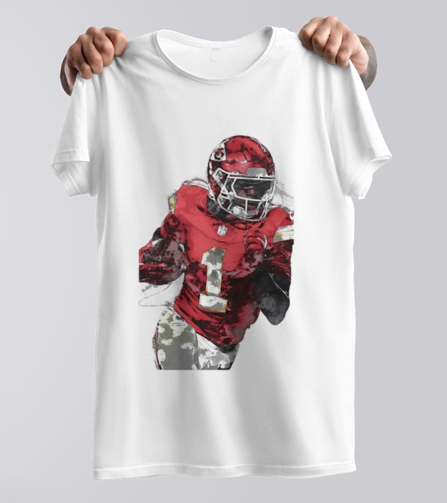 Kansas City Chiefs Xavier Worthy Football Player Number One T-Shirt