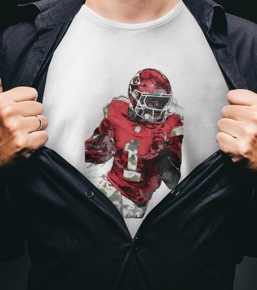 Kansas City Chiefs Xavier Worthy Football Player Number One T-Shirt
