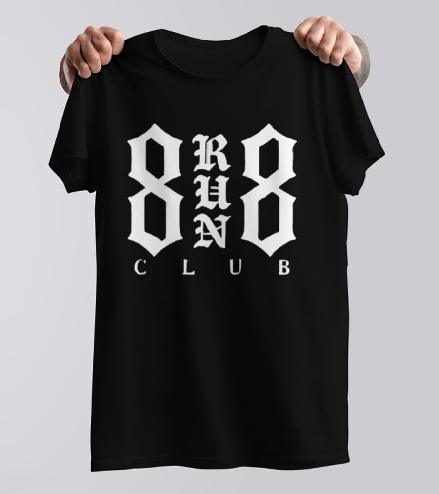 8 Run 8 Club Athletic Fitness Running T-Shirt