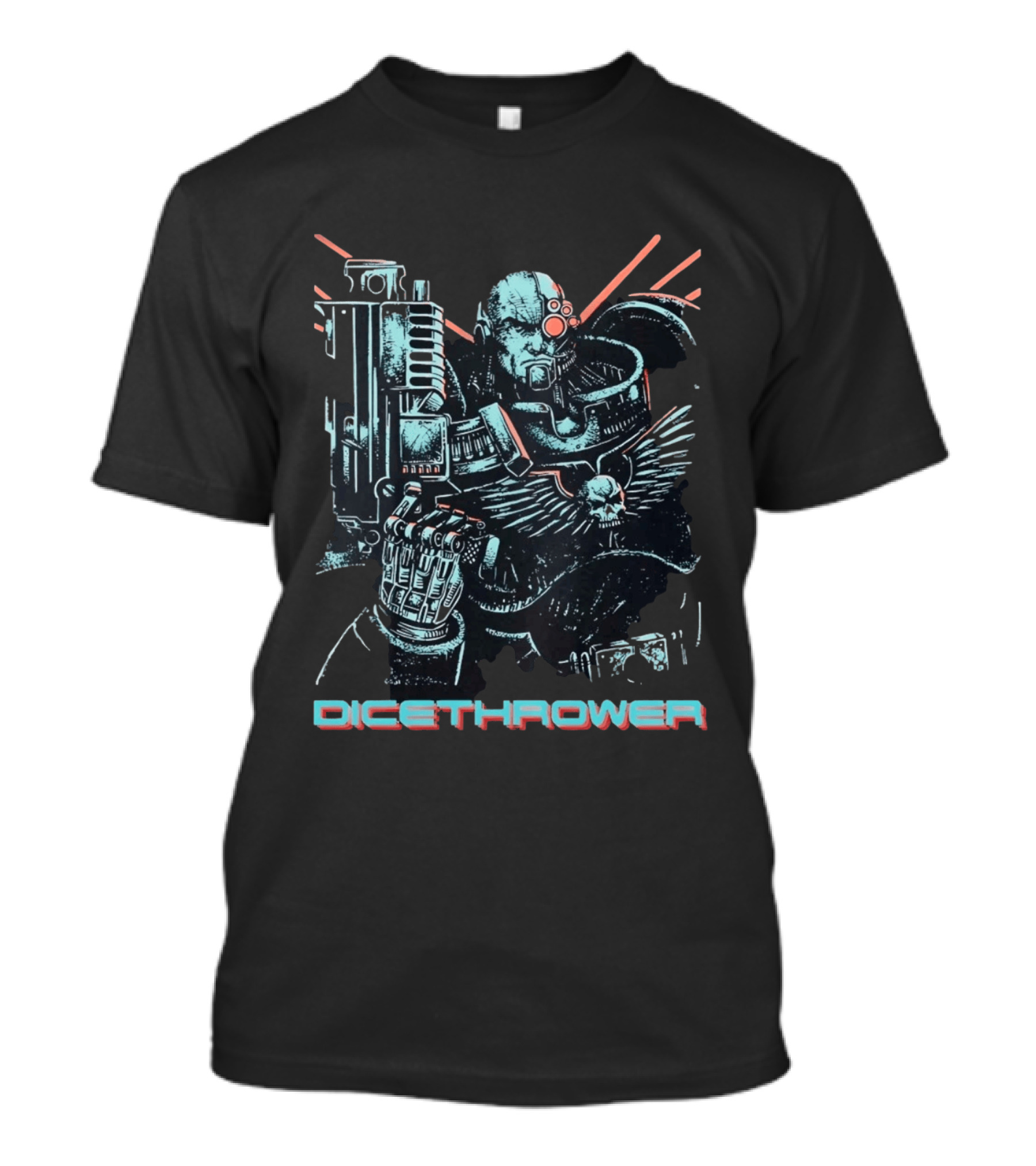 Iron Hand Space Marine Dicethrower With Bolter T-Shirt