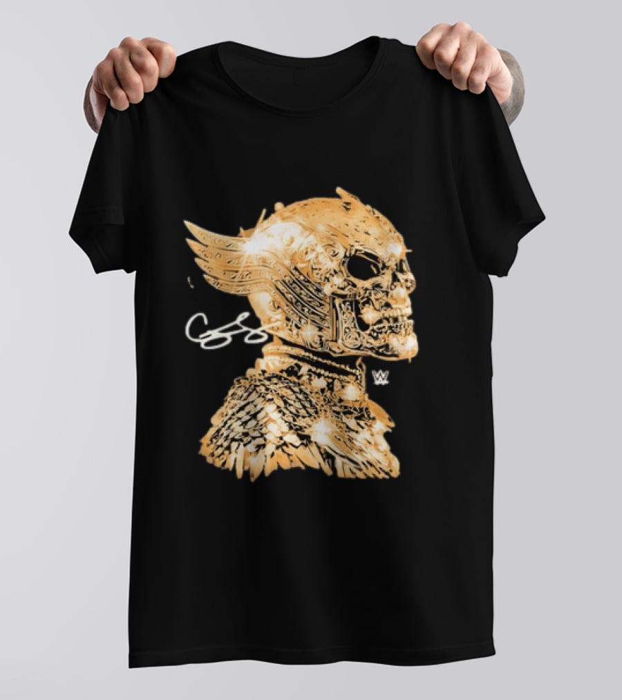 WWE Cody Rhodes American Nightmare Golden Skull T-Shirt