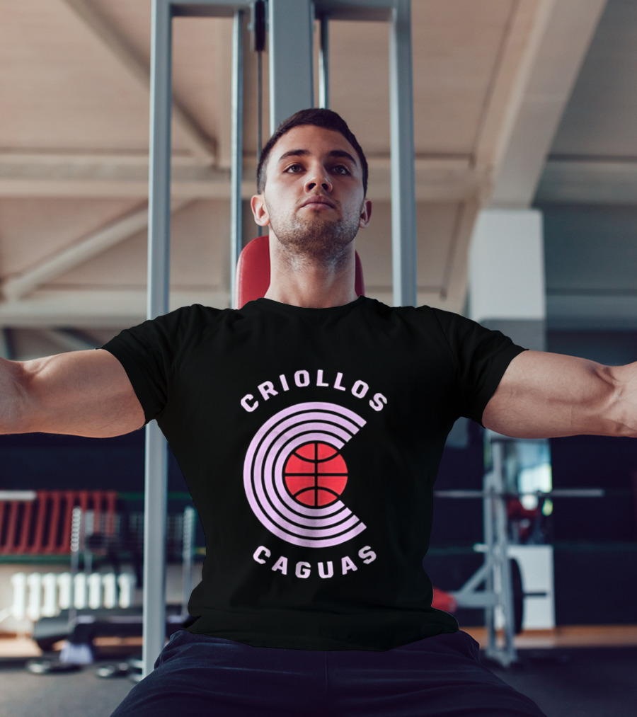 Criollos De Caguas Basketball Team Retro Style Logo Sports T-Shirt