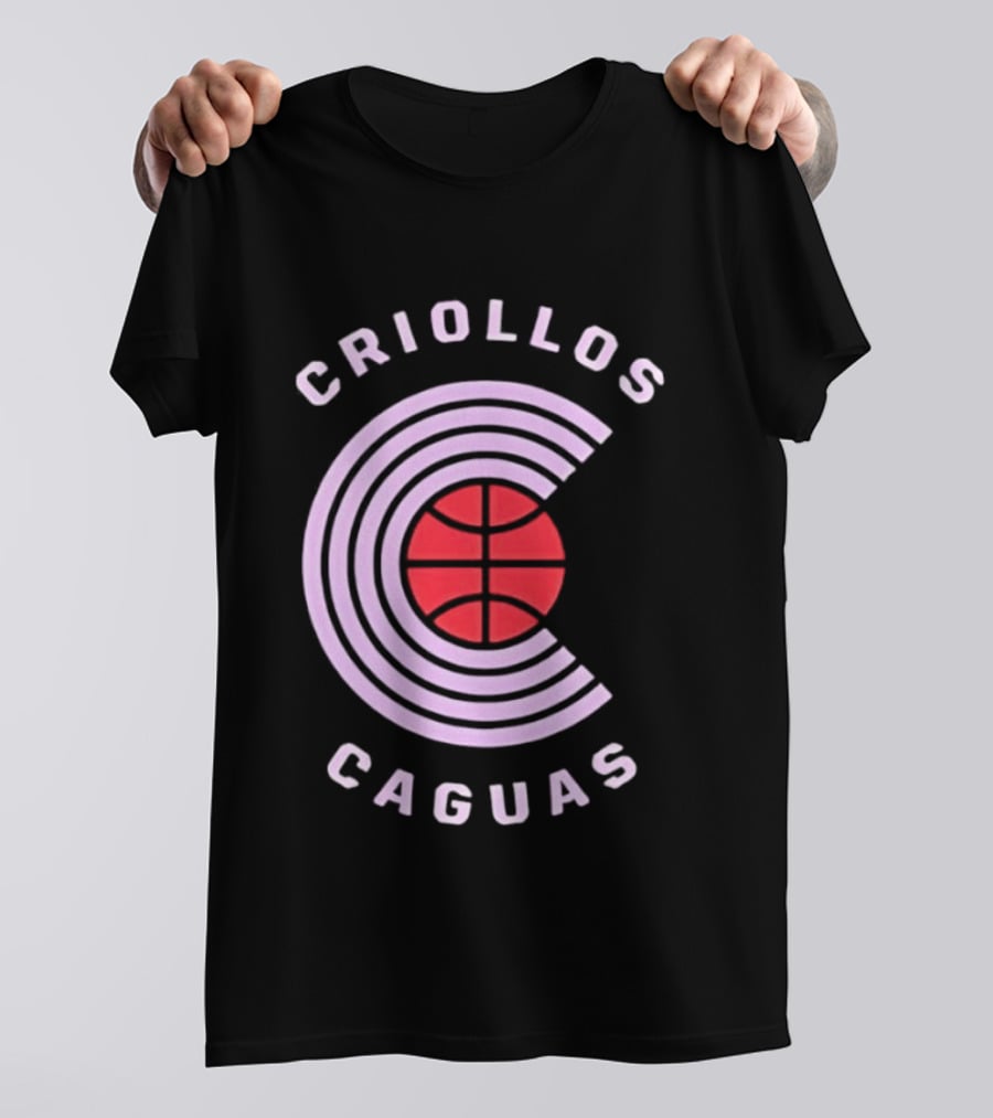 Criollos De Caguas Basketball Team Retro Style Logo Sports T-Shirt