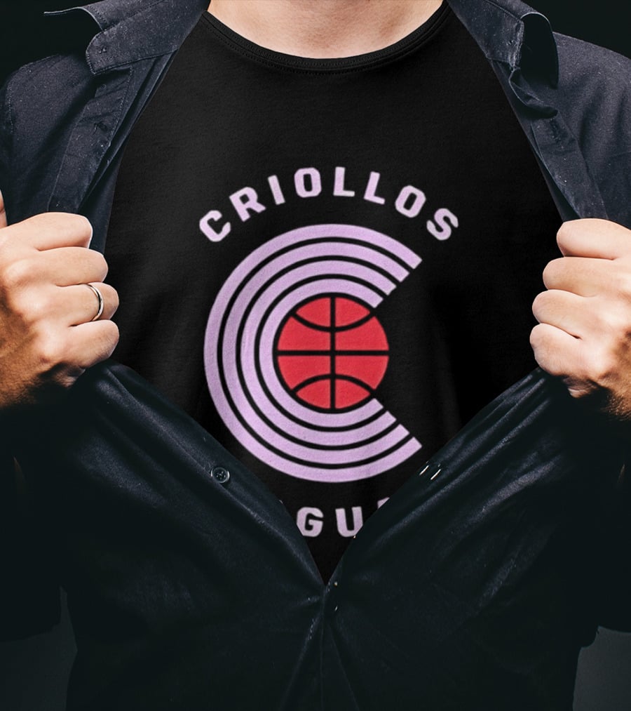 Criollos De Caguas Basketball Team Retro Style Logo Sports T-Shirt