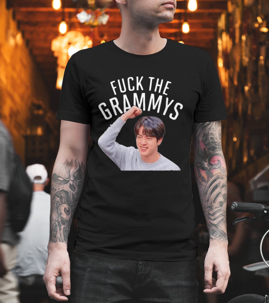 Jin BTS Fuck The Grammys K Pop Bangtan Boys Fandom T-Shirt