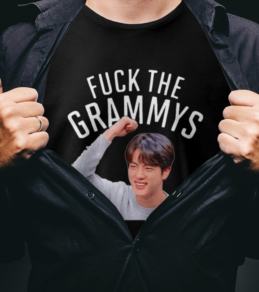 Jin BTS Fuck The Grammys K Pop Bangtan Boys Fandom T-Shirt