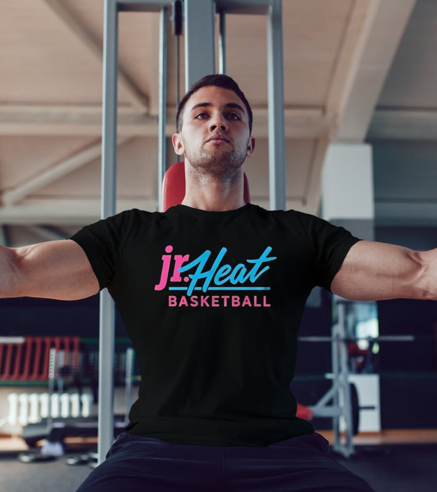 Jr Heat Basketball NBA Youth Sports Bright Neon T-Shirt