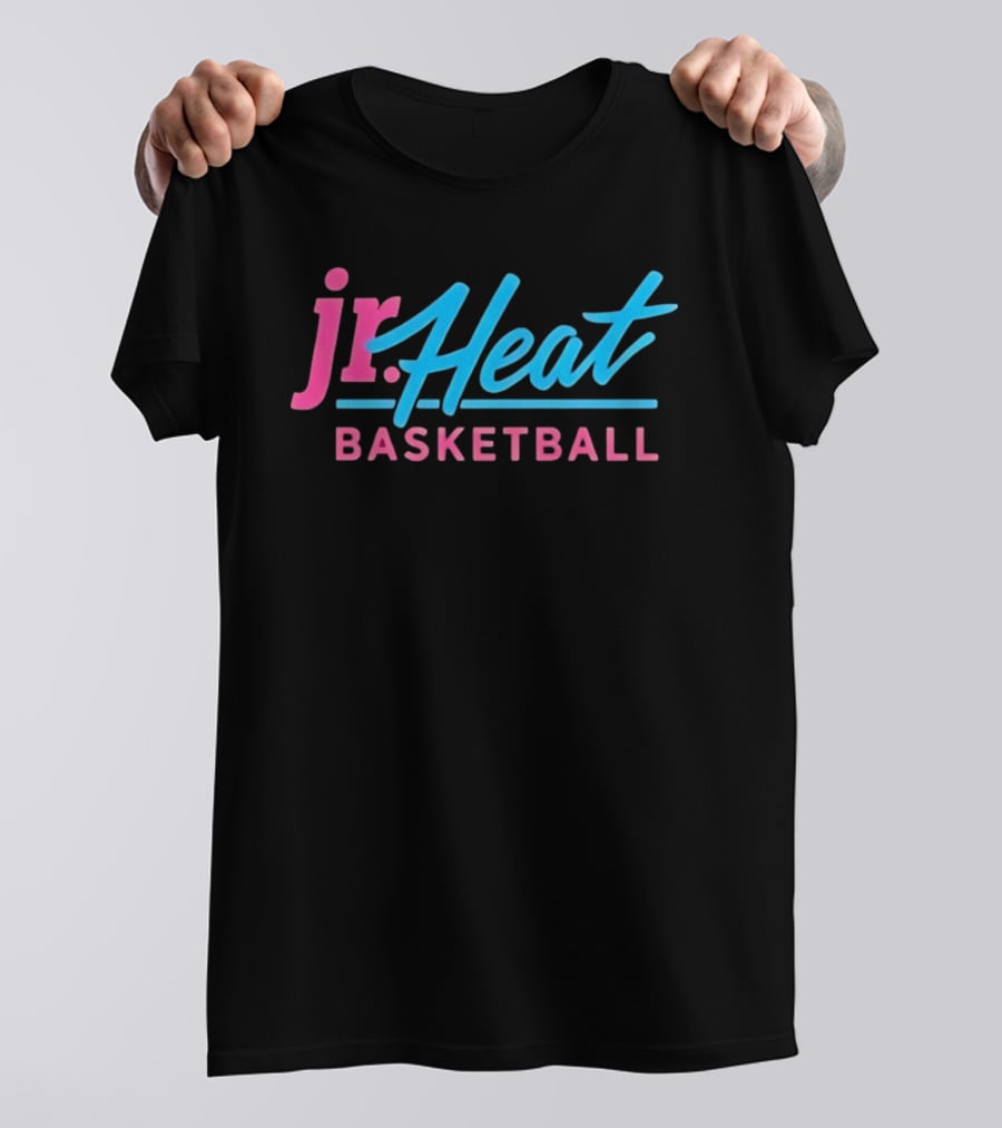 Jr Heat Basketball NBA Youth Sports Bright Neon T-Shirt