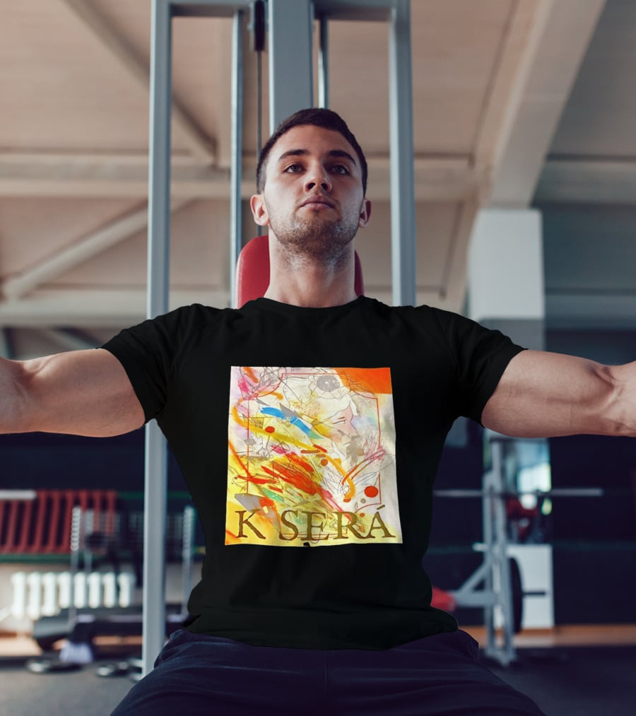 K Será Colorful Abstract Face Expression T-Shirt