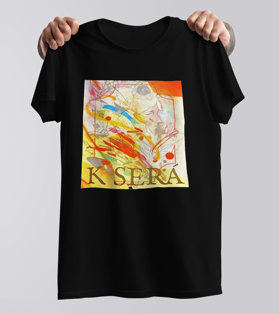 K Será Colorful Abstract Face Expression T-Shirt
