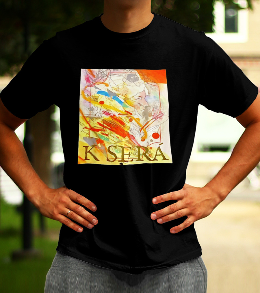 K Será Colorful Abstract Face Expression T-Shirt