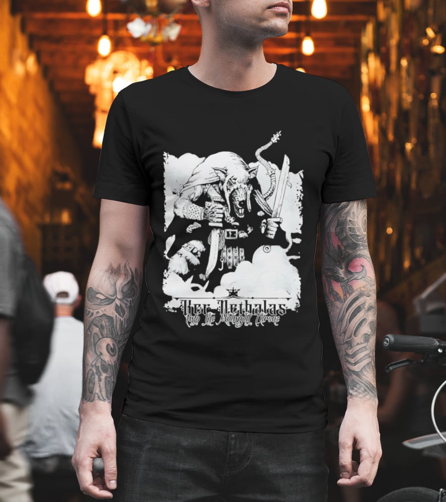 Ker Nethalas Into The Midnight Throne Rat Warrior Sword And Dagger Creature T-Shirt