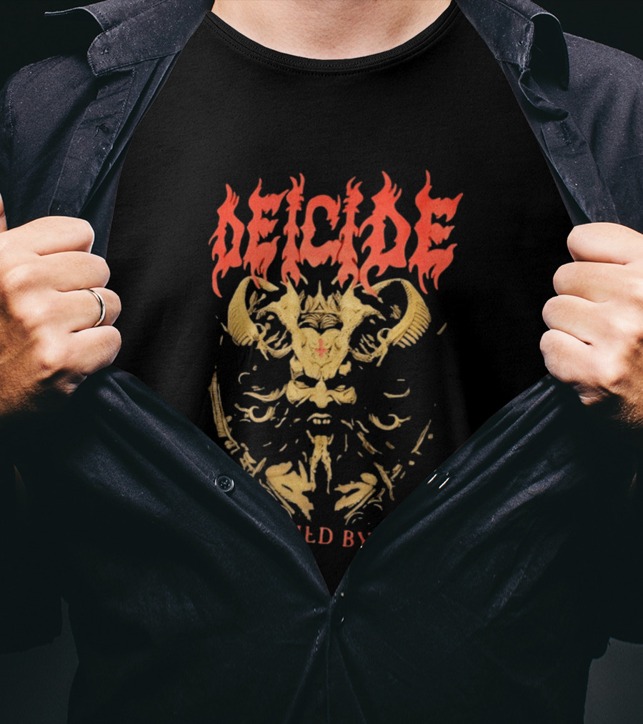 Deicide Banished By Sin Skull And Horns Death Metal T-Shirt