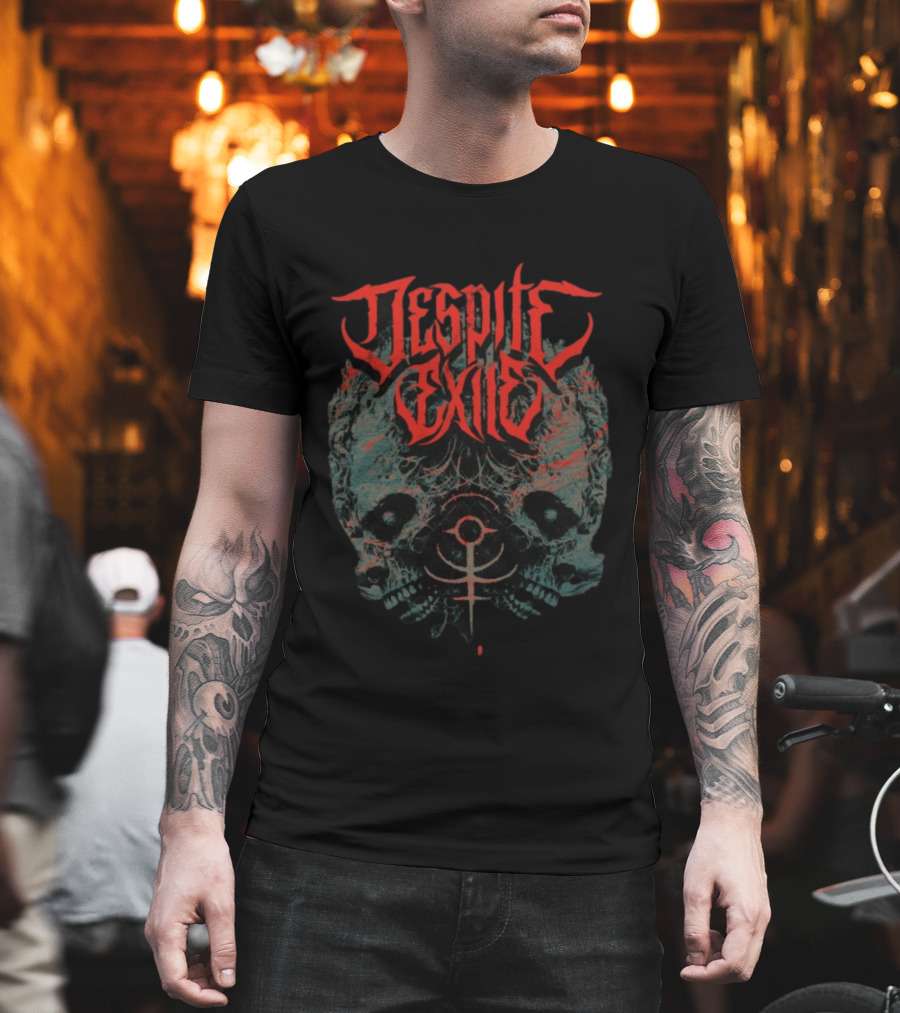 Despite Exile Ever Before Never Again Skull T-Shirt