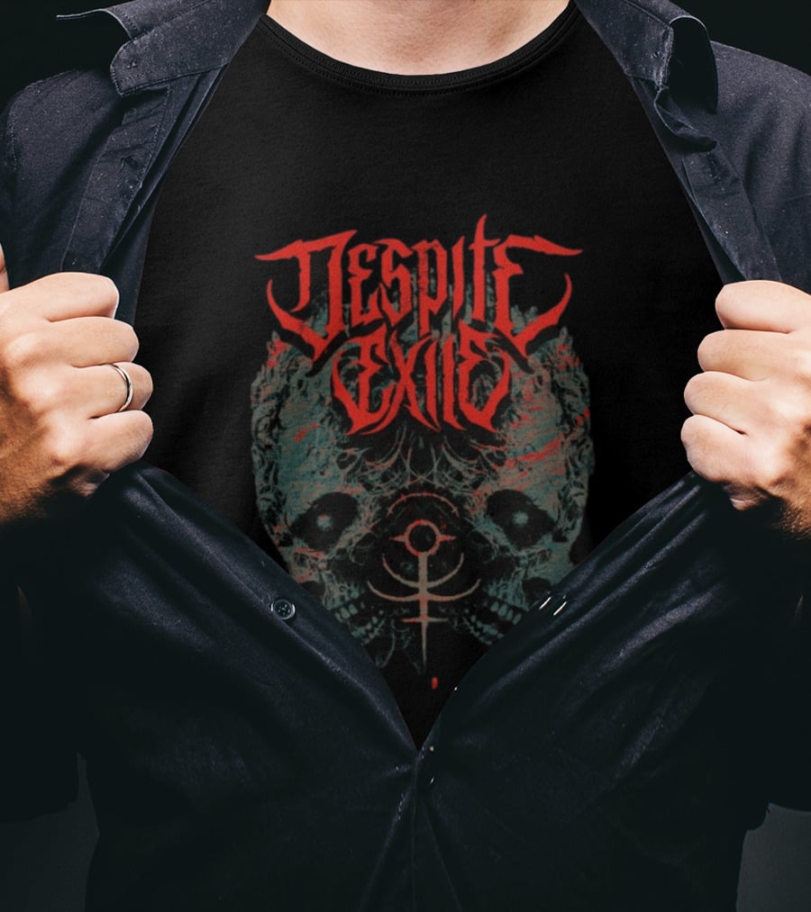 Despite Exile Ever Before Never Again Skull T-Shirt