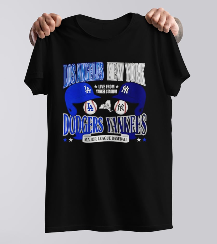 Los Angeles Dodgers Vs New York Yankees Live From Yankee Stadium Major League Baseball T-Shirt