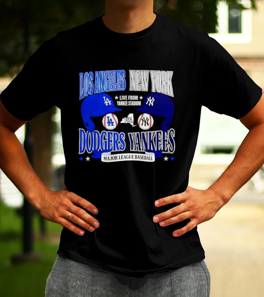 Los Angeles Dodgers Vs New York Yankees Live From Yankee Stadium Major League Baseball T-Shirt