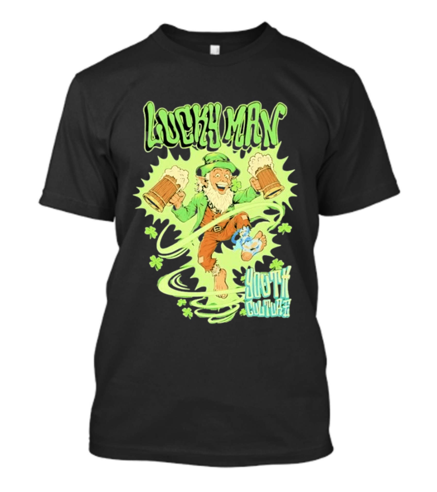 Lucky Man Leprechaun Youth Culture More Than Movement St Patricks Day T-Shirt