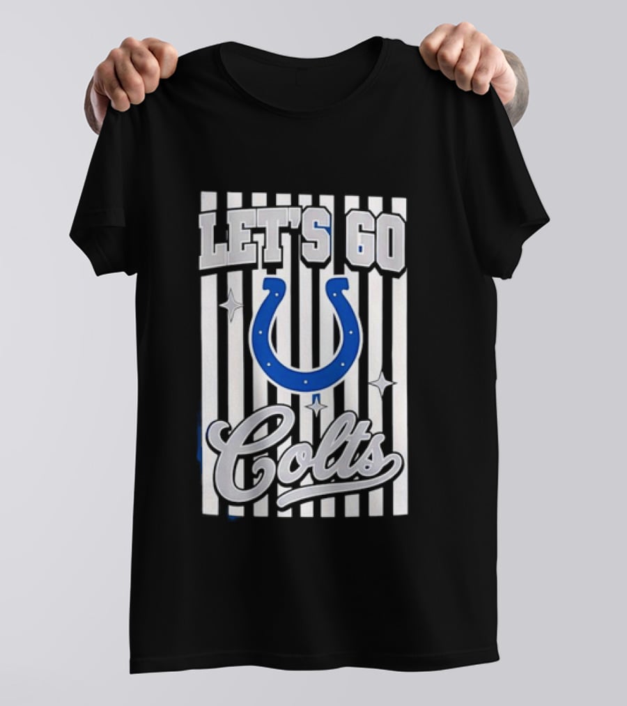 Let's Go Indianapolis Colts Football Colts Horseshoe T-Shirt