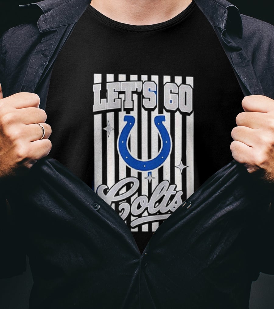 Let's Go Indianapolis Colts Football Colts Horseshoe T-Shirt