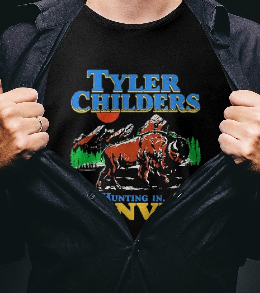 Tyler Childers Hunting In Denver Country Music Buffalo Mountains T-Shirt