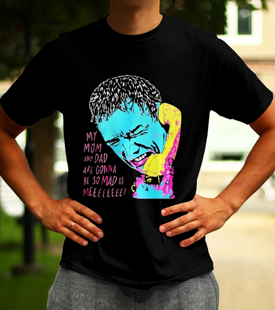 My Mom And Dad Are Gonna Be So Mad At Me Kevin McCallister Home Alone Phone Scene Retro Pop T-Shirt