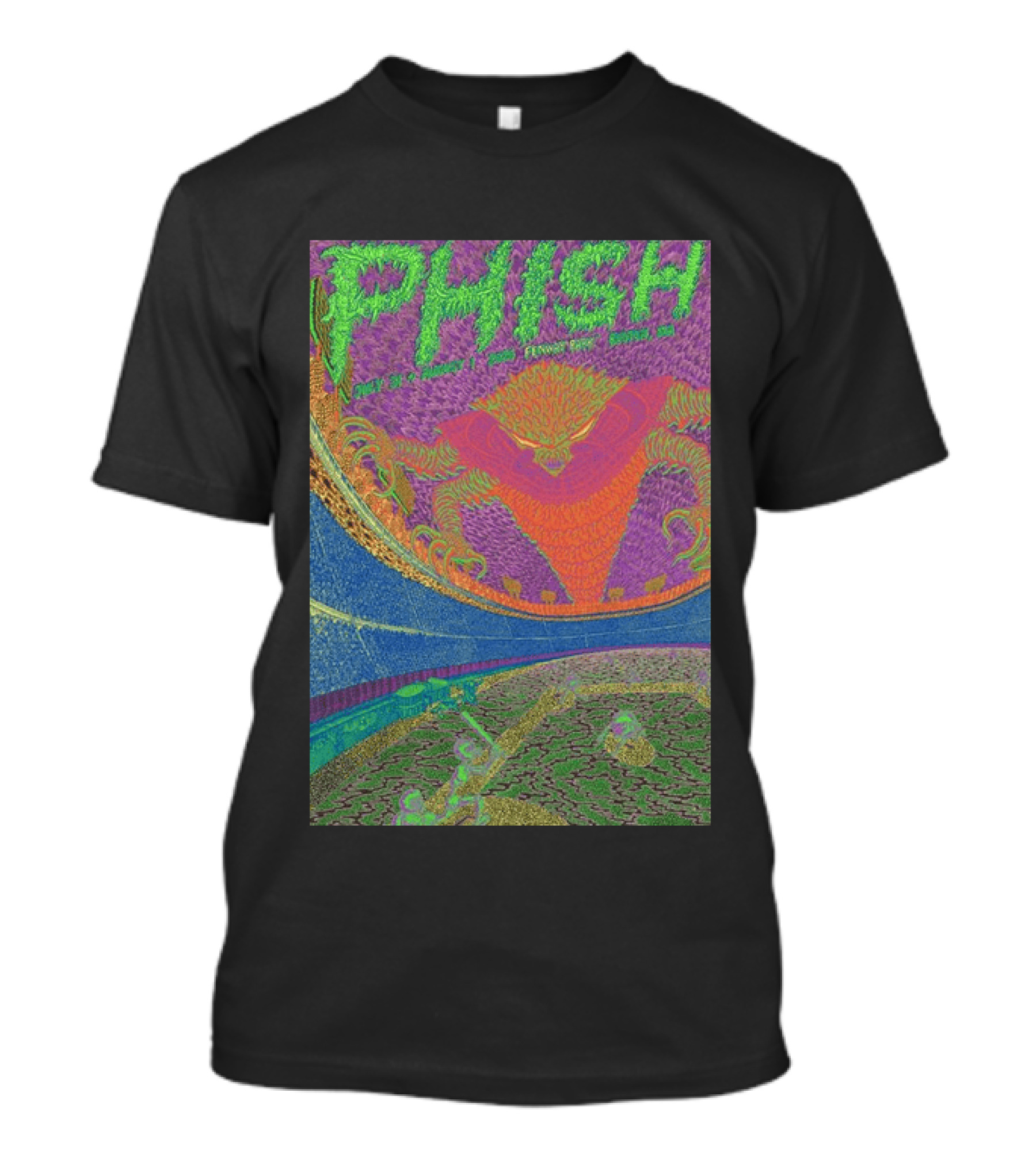 Phish Fenway Park Boston MA Tour July 31 Aug 1 2026 Colorful Psychedelic Dragon T-Shirt