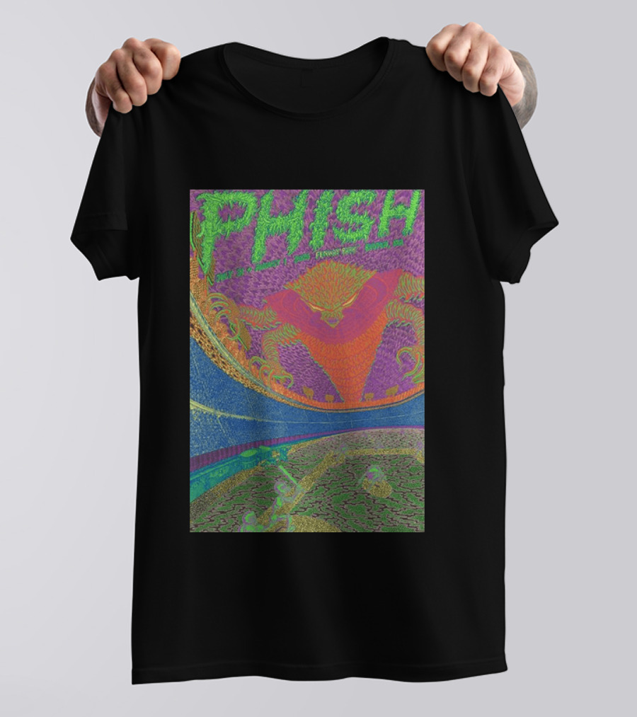 Phish Fenway Park Boston MA Tour July 31 Aug 1 2026 Colorful Psychedelic Dragon T-Shirt