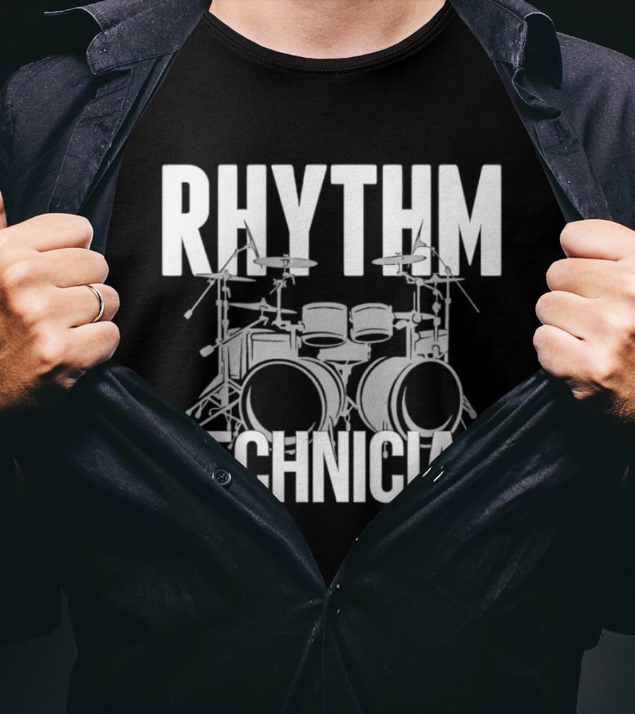 Rhythm Technician Drummer Drums Percussion T-Shirt