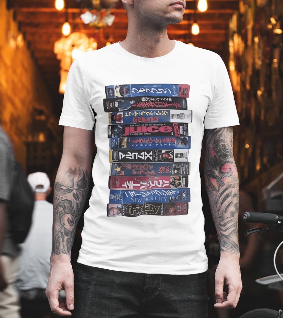Friday Malcolm X Boyz N The Hood Juice Do The Right Thing New Jack City VHS Collection T-Shirt