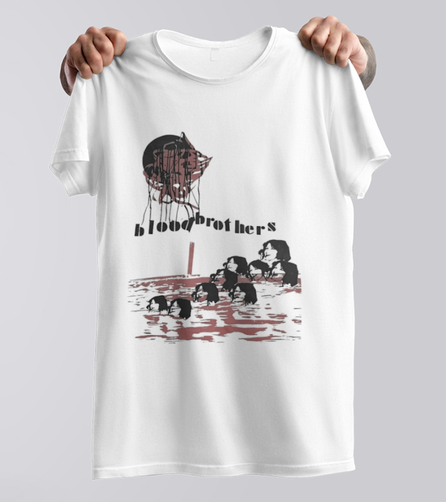 Blood Brothers Musical West End Willy Russell Dripping Red Moon T-Shirt