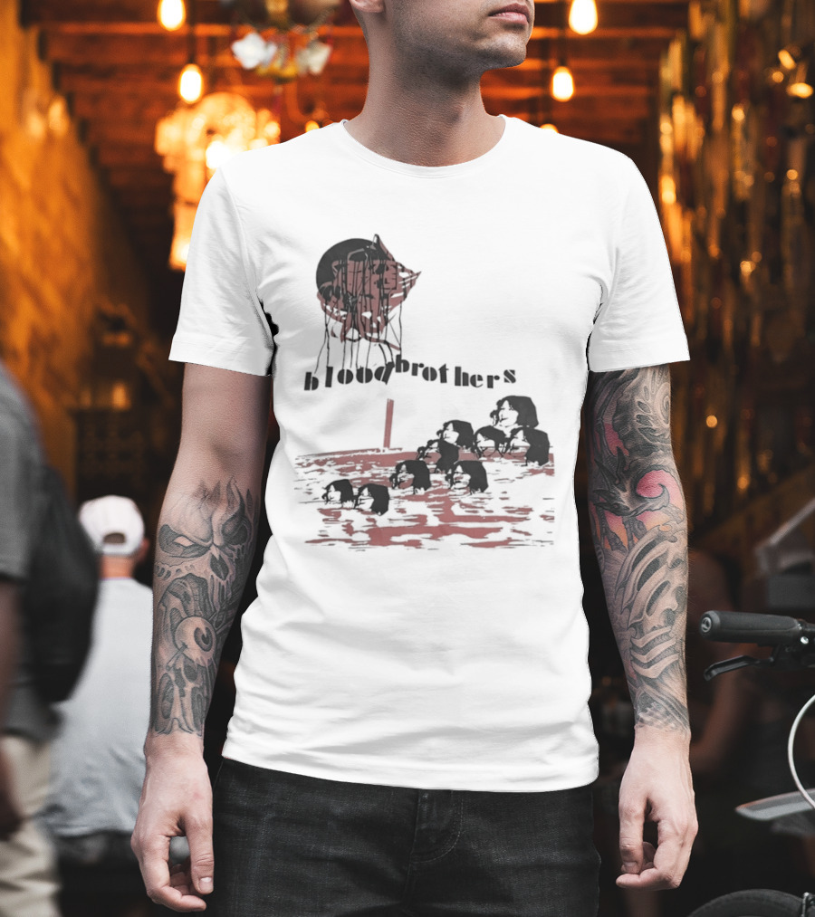 Blood Brothers Musical West End Willy Russell Dripping Red Moon T-Shirt