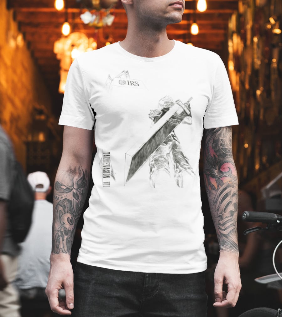 Cloud Strife Final Fantasy VII Tax Evasion IRS T-Shirt