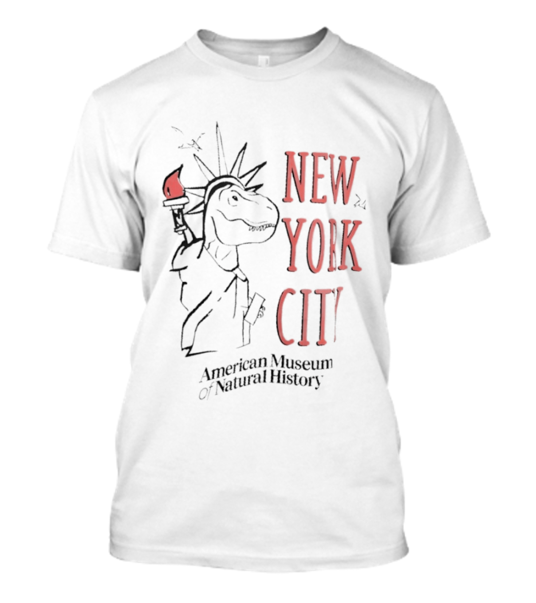 New Yoik City American Museum Of Natural History Dinosaur Statue T-Shirt