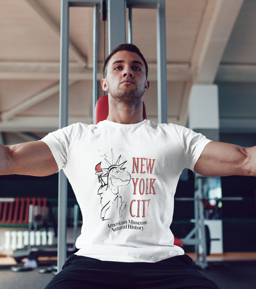 New Yoik City American Museum Of Natural History Dinosaur Statue T-Shirt