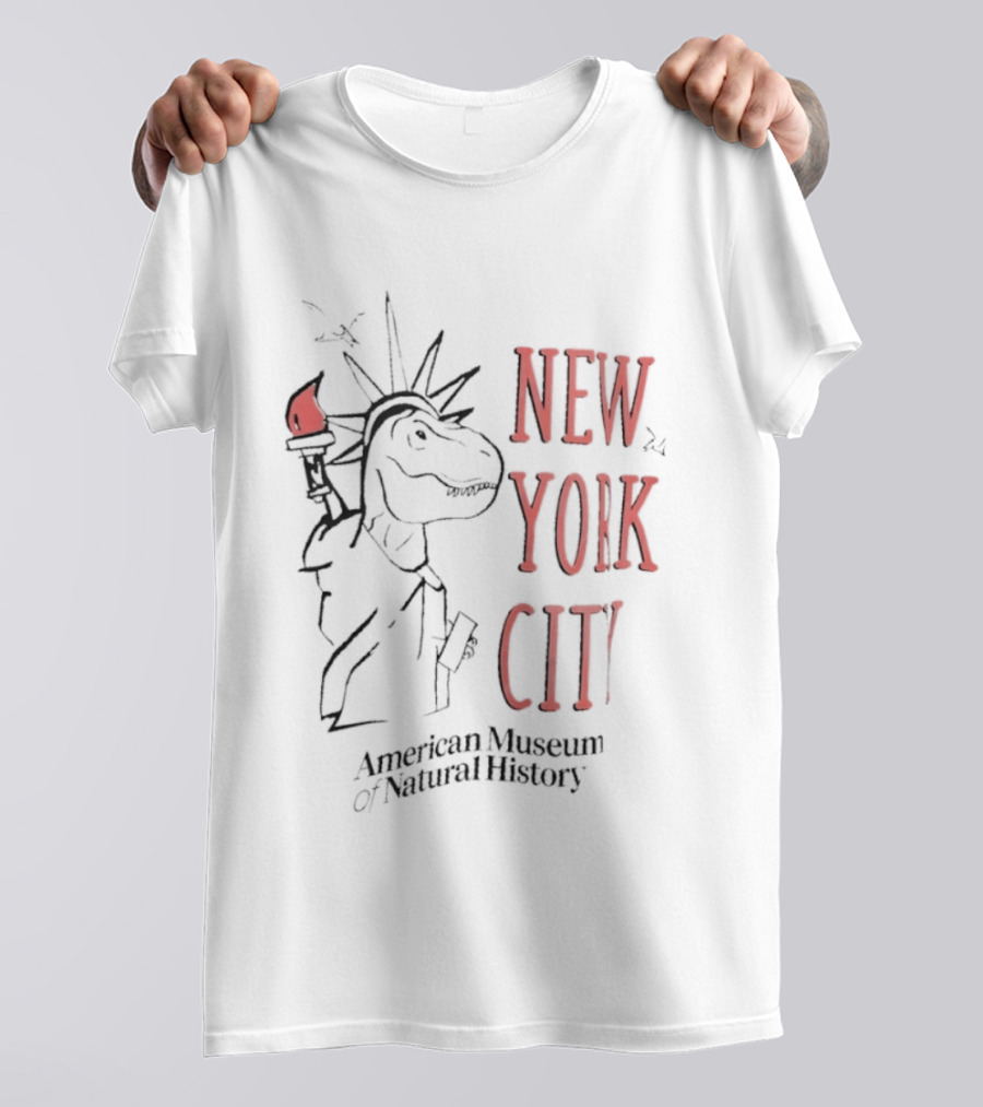 New Yoik City American Museum Of Natural History Dinosaur Statue T-Shirt