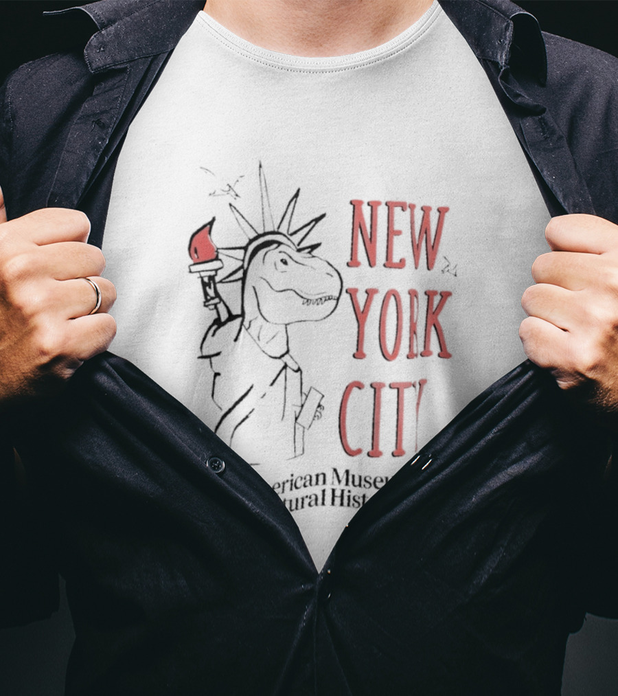 New Yoik City American Museum Of Natural History Dinosaur Statue T-Shirt