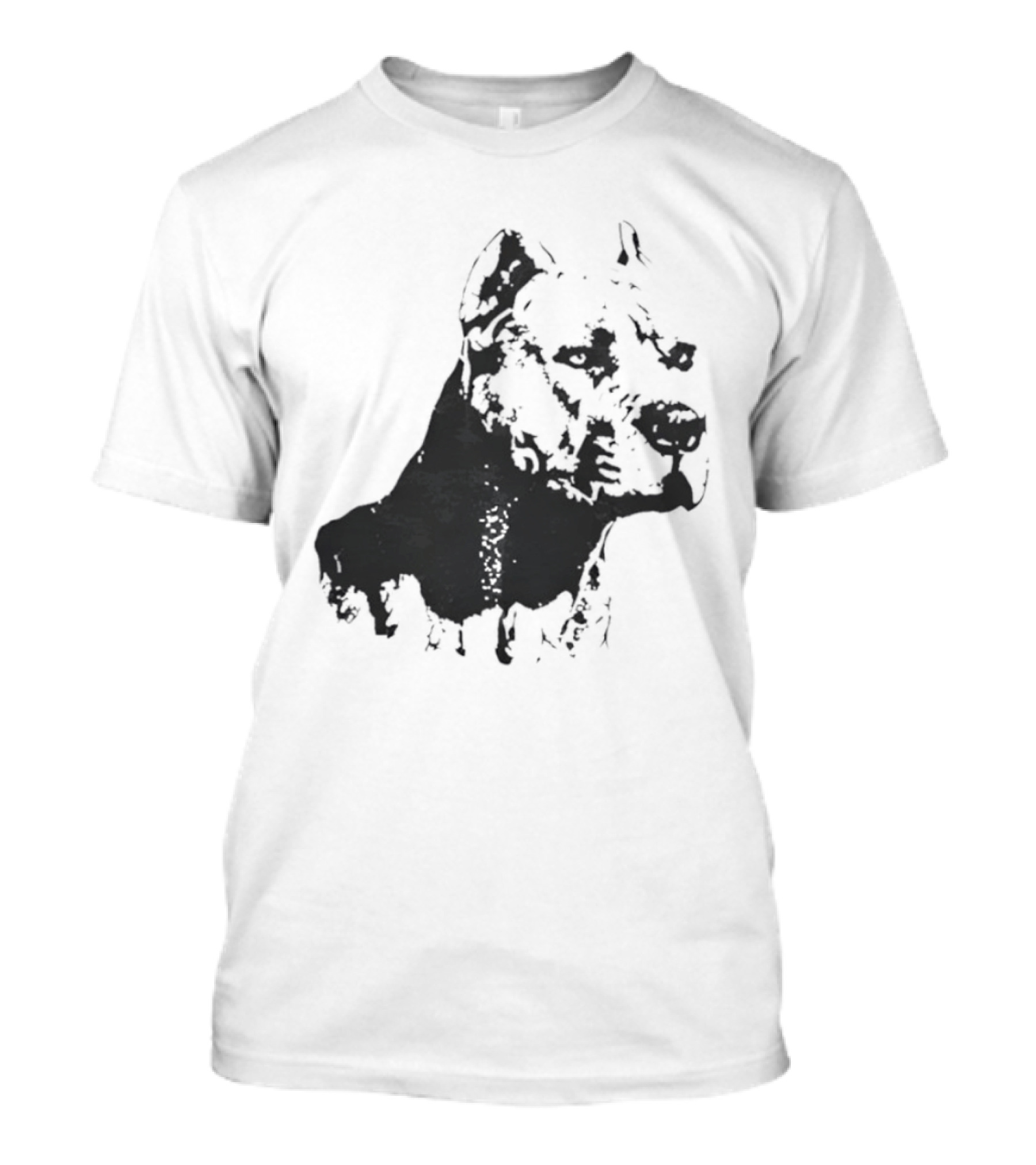 Distressed Pit Bull Dog Face Art For Dog Lovers T-Shirt