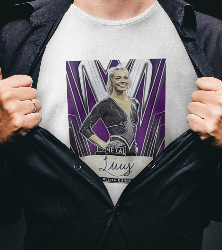 Leaf Metal Olivia Dunne Livvy Autograph Card T-Shirt