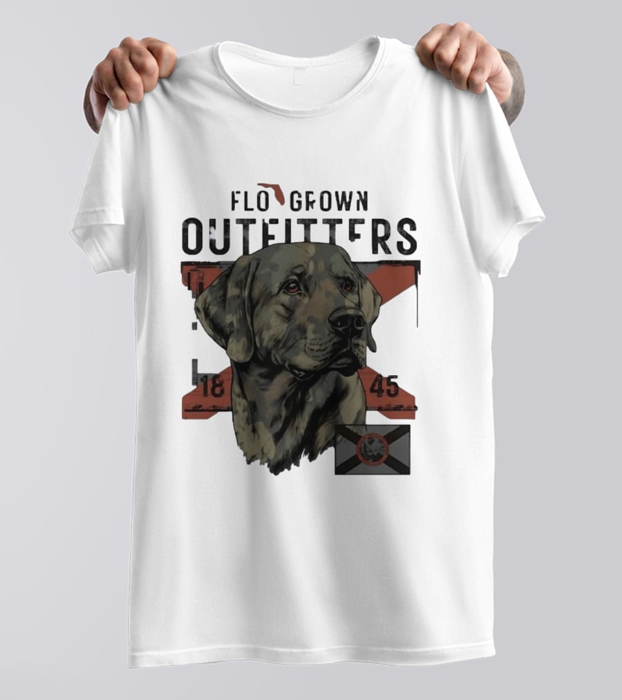 Flo Grown Outfitters Labrador Retriever Florida 1845 Seal T-Shirt