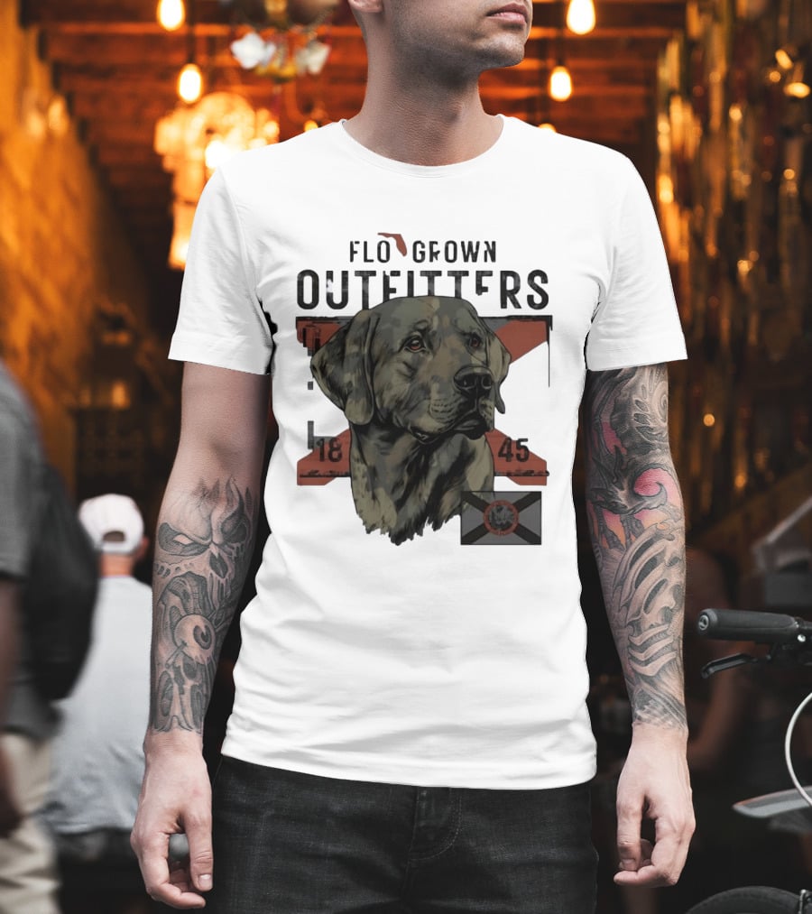 Flo Grown Outfitters Labrador Retriever Florida 1845 Seal T-Shirt
