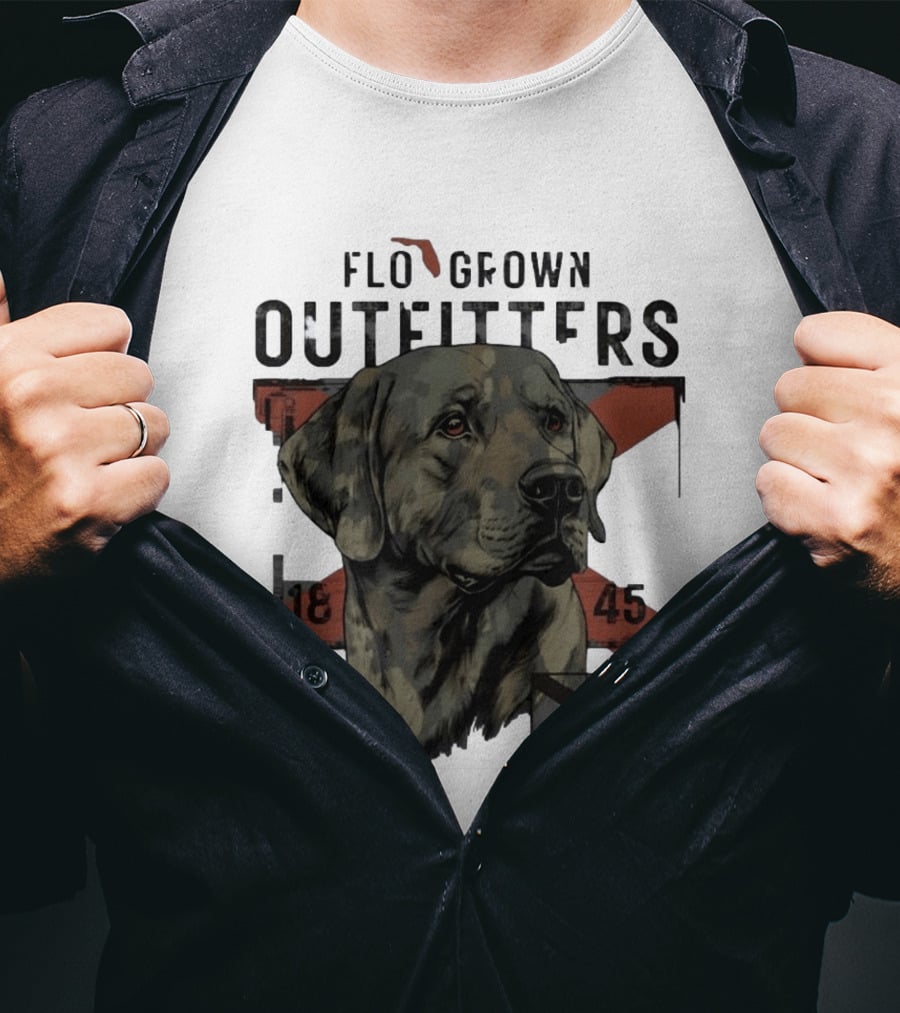 Flo Grown Outfitters Labrador Retriever Florida 1845 Seal T-Shirt