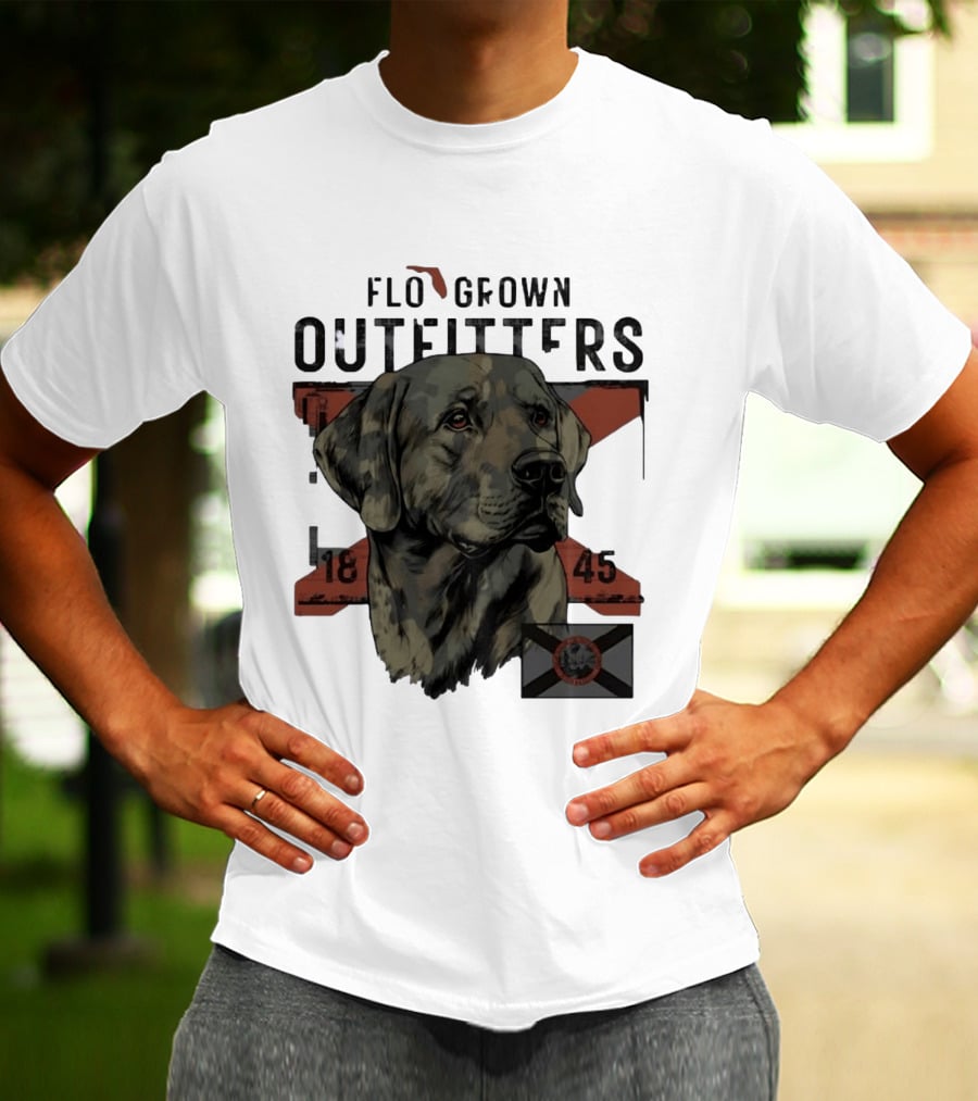 Flo Grown Outfitters Labrador Retriever Florida 1845 Seal T-Shirt