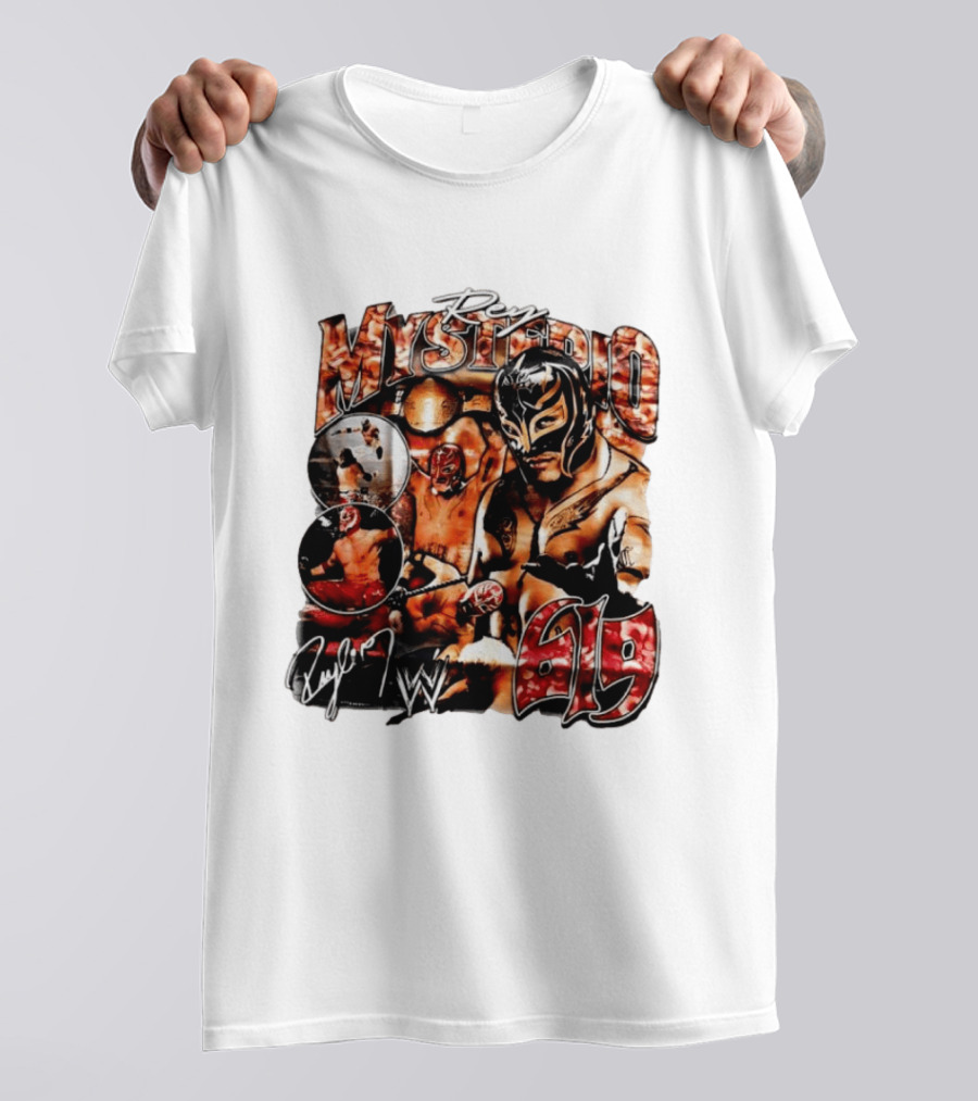 Rey Mysterio 619 WWE Wrestling Mask Signature Action T-Shirt