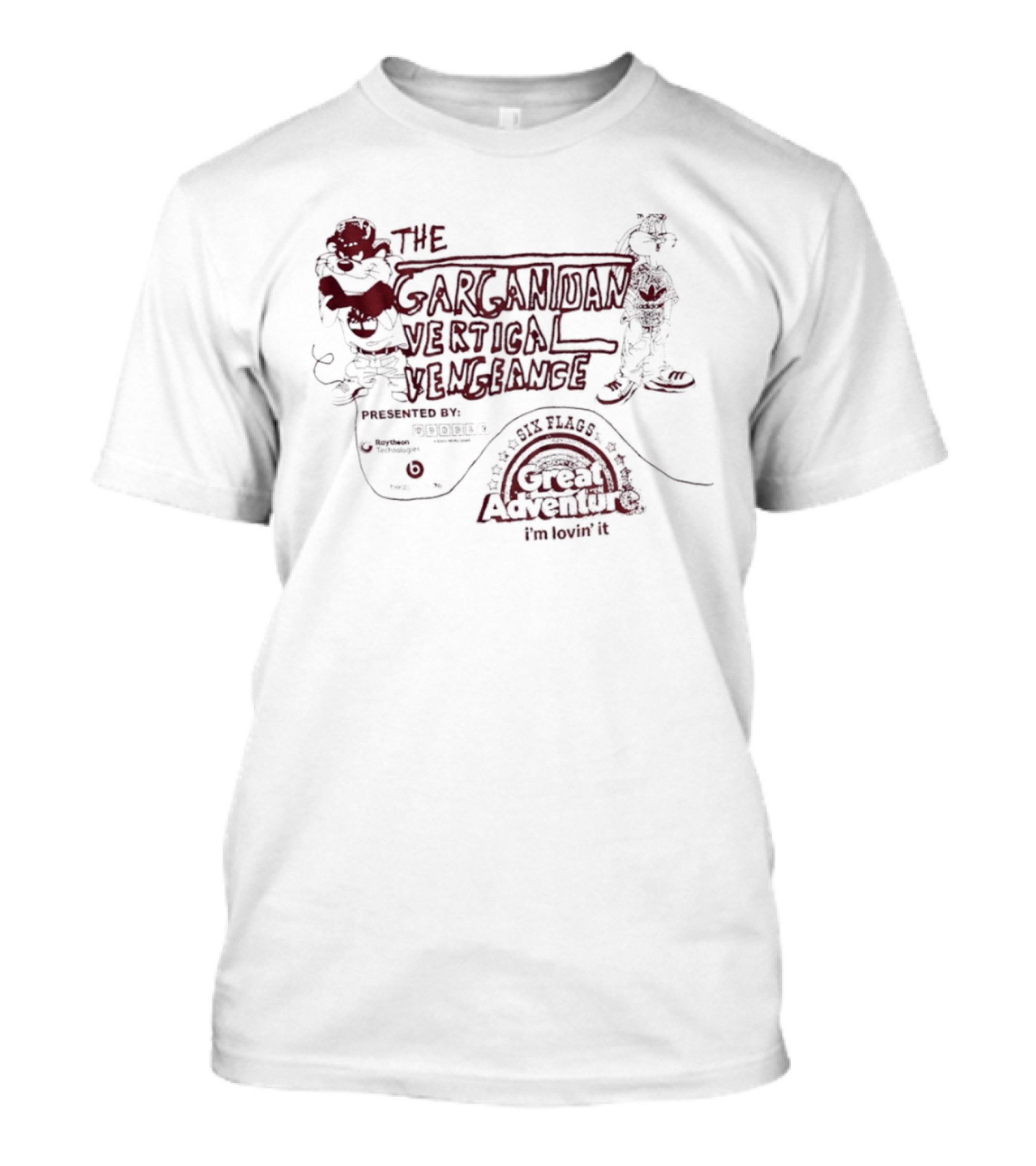 The Gargantuan Vertical Vengeance Presented By Intamin Welcome To Six Flags Great Adventure T-Shirt