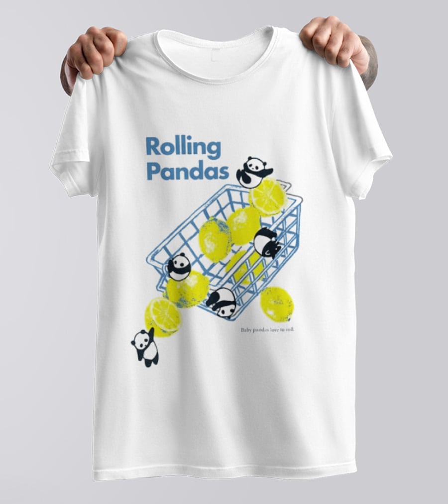 Rolling Pandas Baby Pandas Love Lemons In Basket T-Shirt
