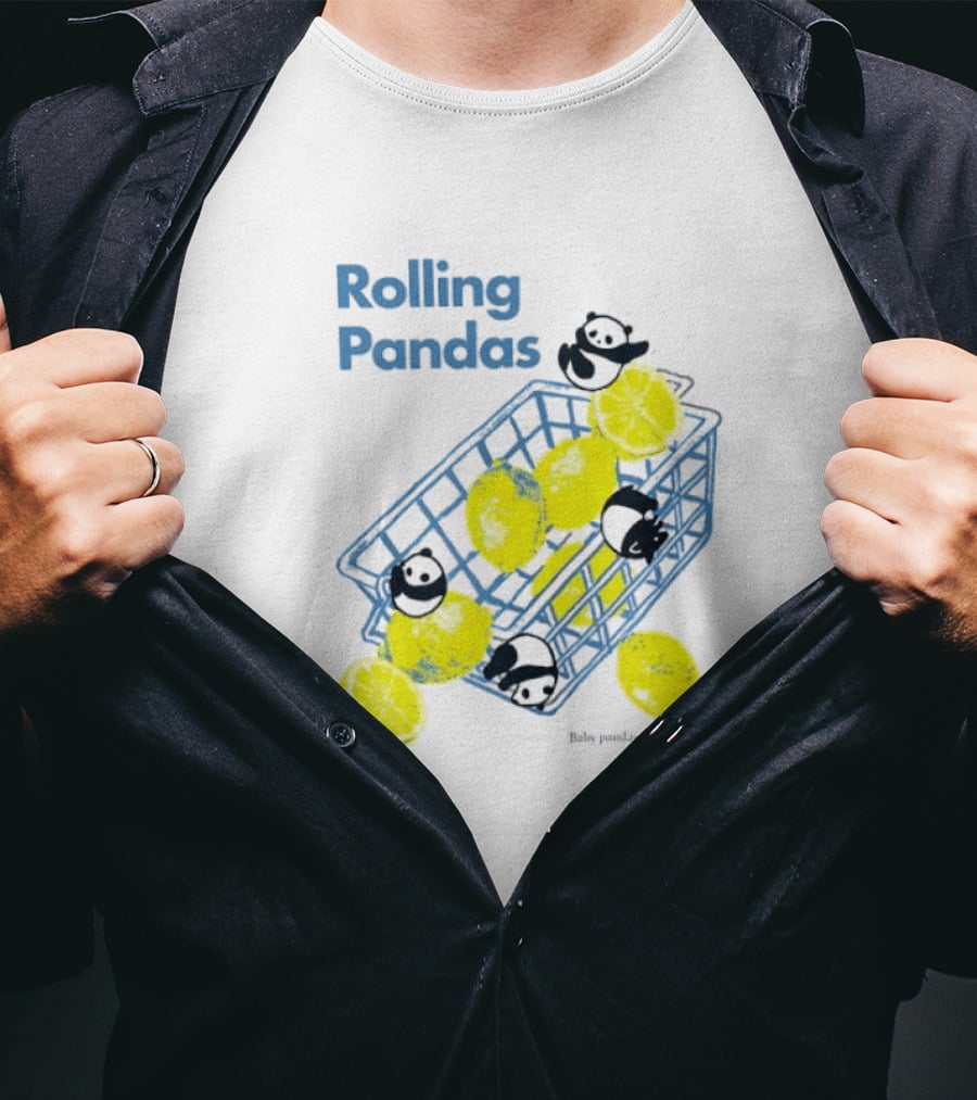 Rolling Pandas Baby Pandas Love Lemons In Basket T-Shirt