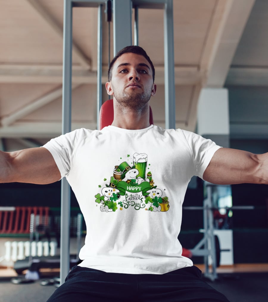 Snoopy St Patrick's Day Peanuts Shamrock Happy T-Shirt